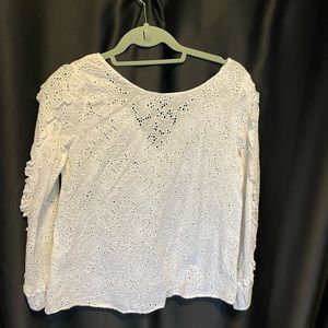 Sanctuary white eyelet top size M